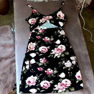 Black floral dress